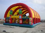 Inflatable castle with tent